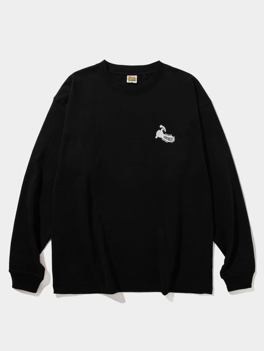 GOOD HELLER | HONEST WORKS L/S T-SHIRT - Black