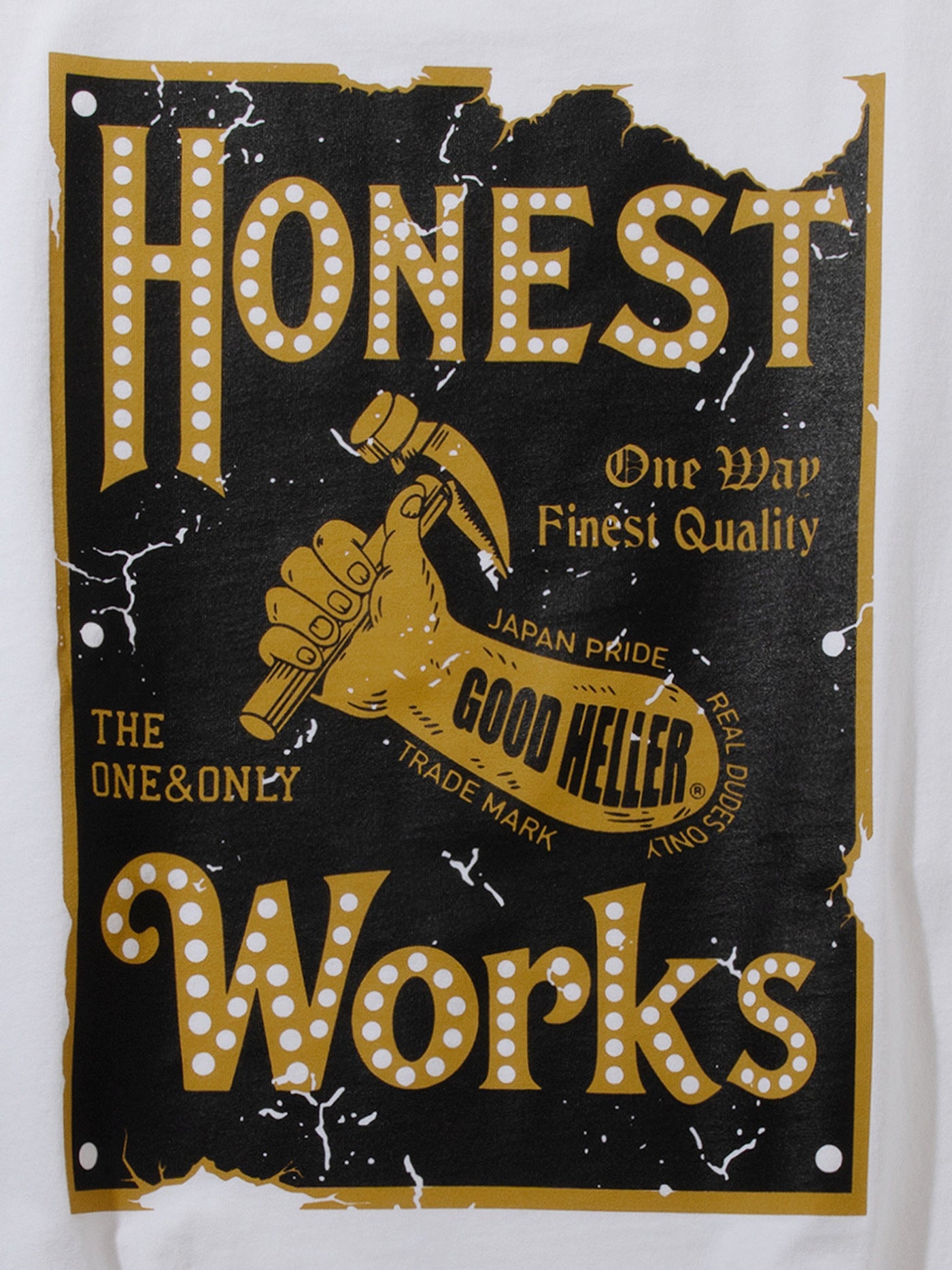 GOOD HELLER | HONEST WORKS L/S T-SHIRT - White