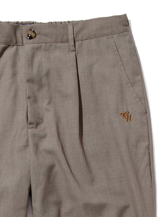 GOOD HELLER | POLYESTER RAYON ONE TUCK EASY SLACKS - Beige
