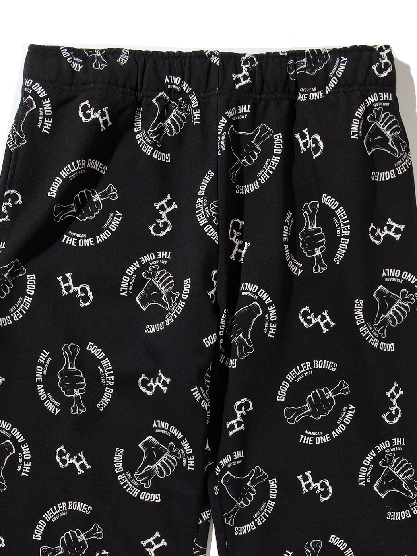 GOOD HELLER | BONE LOGO ALLOVER PATTERN SWEAT PANTS - Black