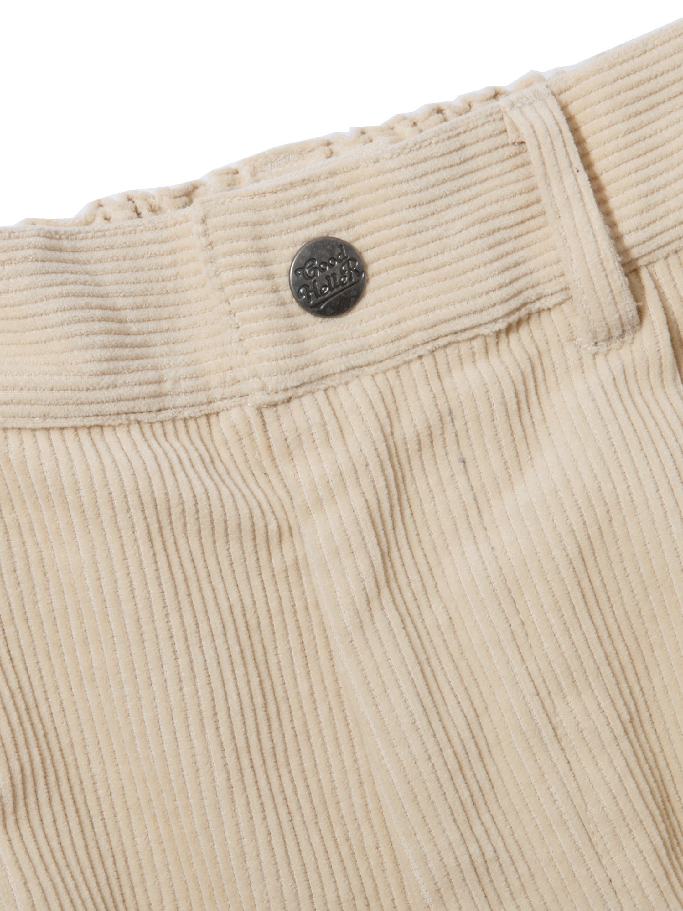 【12.27 (Sat) 12:00 Release】GOOD HELLER | CORDUROY WIDE STRAIGHT EASY PANTS - Ivory