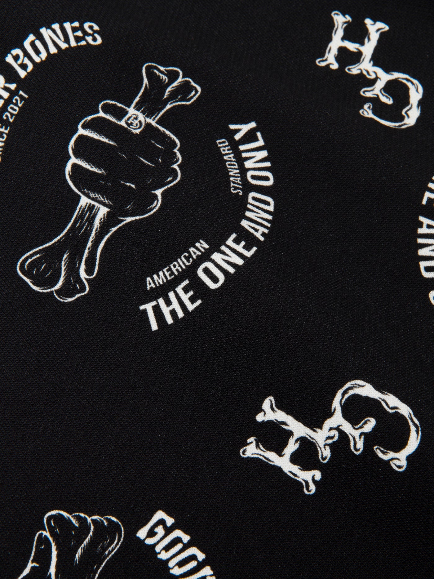 GOOD HELLER | BONE LOGO ALLOVER PATTERN SWEAT PANTS - Black