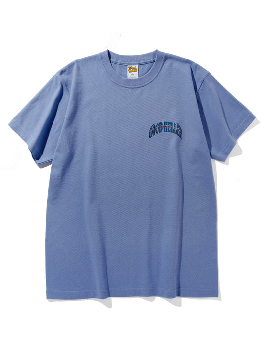 【8.2 (Sat) 12:00 Release】GOOD HELLER | SPADE SNAKE LOGO S/S T-SHIRT - Dusty Blue