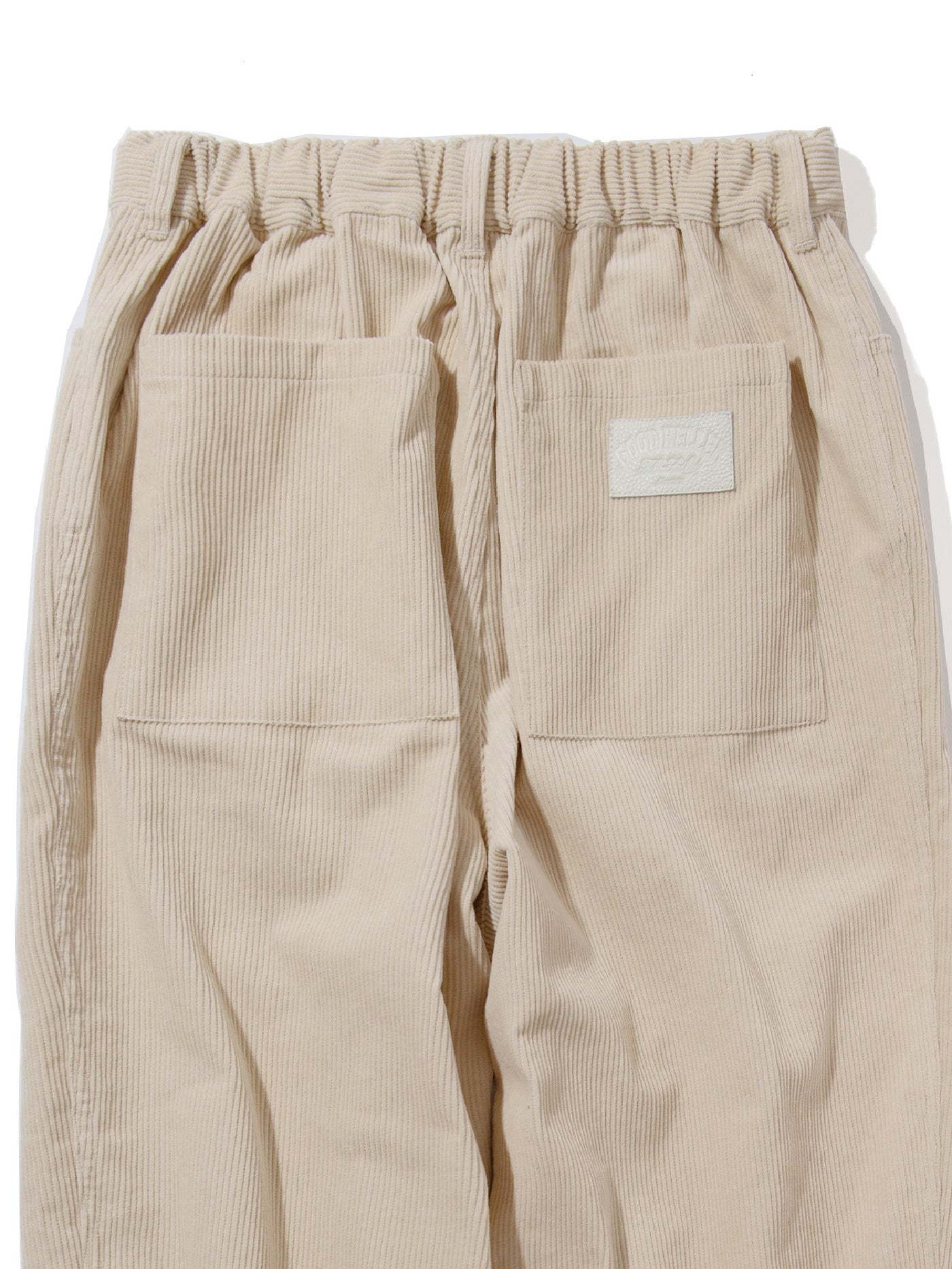 【12.27 (Sat) 12:00 Release】GOOD HELLER | CORDUROY WIDE STRAIGHT EASY PANTS - Ivory