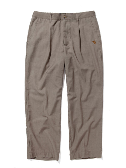 GOOD HELLER | POLYESTER RAYON ONE TUCK EASY SLACKS - Beige