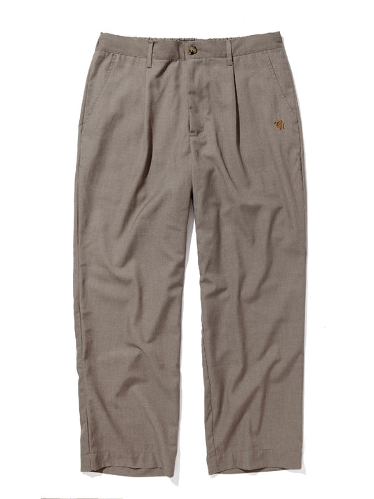 GOOD HELLER | POLYESTER RAYON ONE TUCK EASY SLACKS - Beige