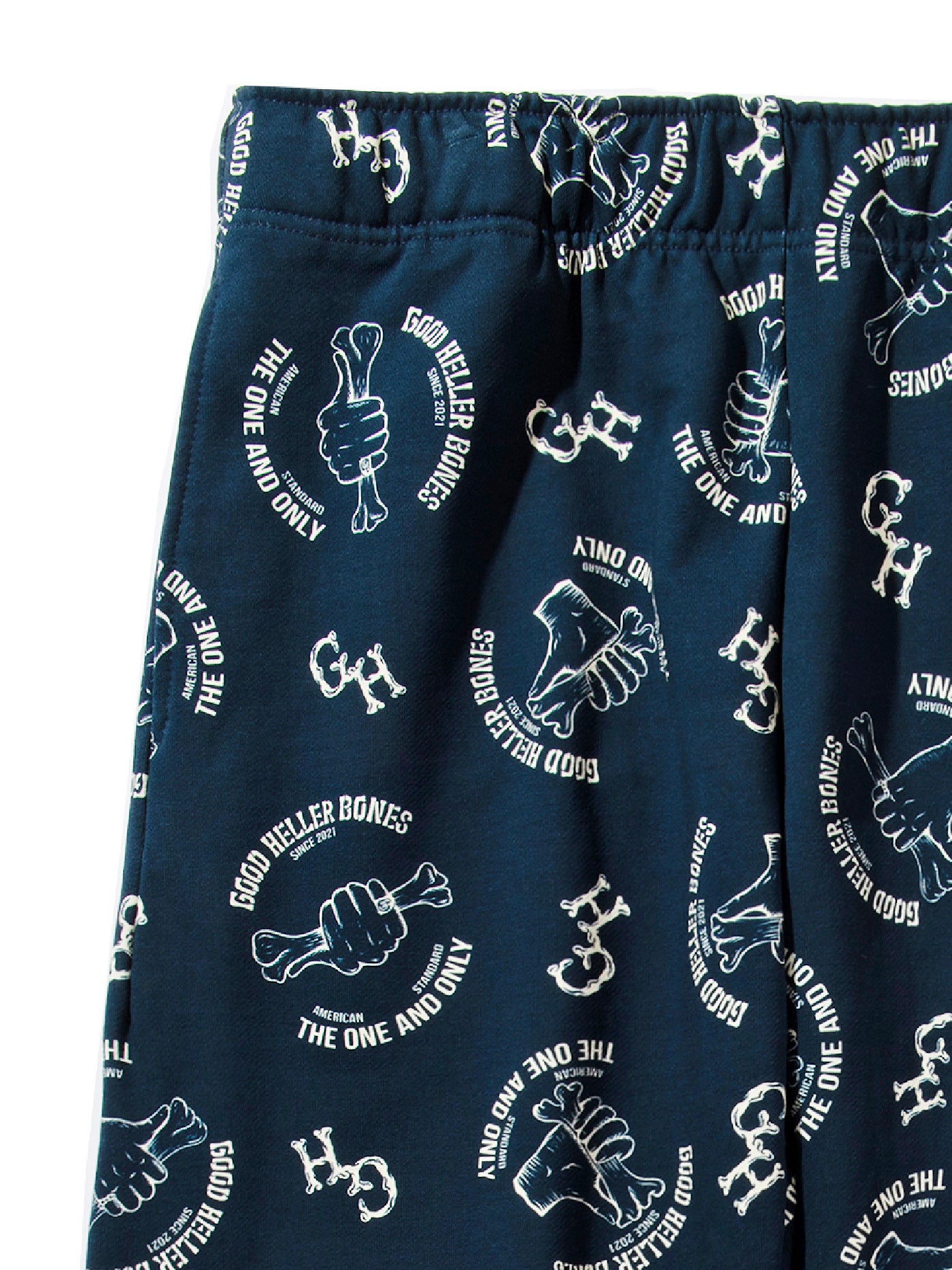 GOOD HELLER | BONE LOGO ALLOVER PATTERN SWEAT PANTS - Navy