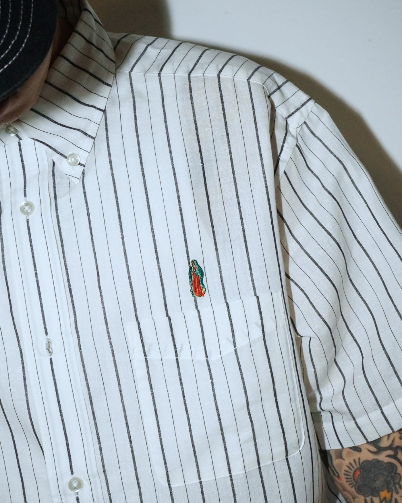 RADIALL | CHARMS - B.D. COLLARED SHIRT S/S - White