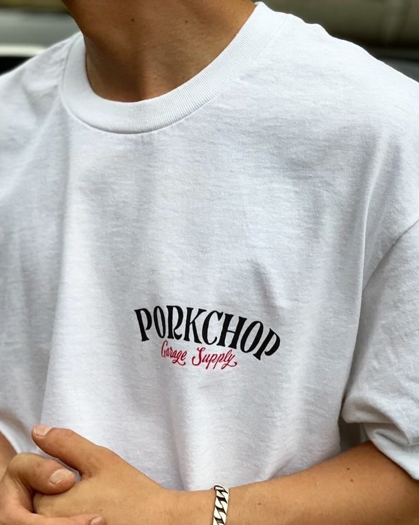 PORKCHOP | PORK BACK TEE 24SS - White