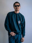 GOOD HELLER | SUN LOGO 9.5oz L/S T-SHIRT - Navy