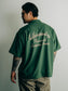 GOOD HELLER | OPEN COLLAR LETTERING S/S SHIRT - Green