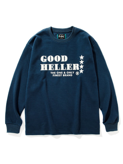 GOOD HELLER | LOGO THERMAL L/S T-SHIRT - Navy
