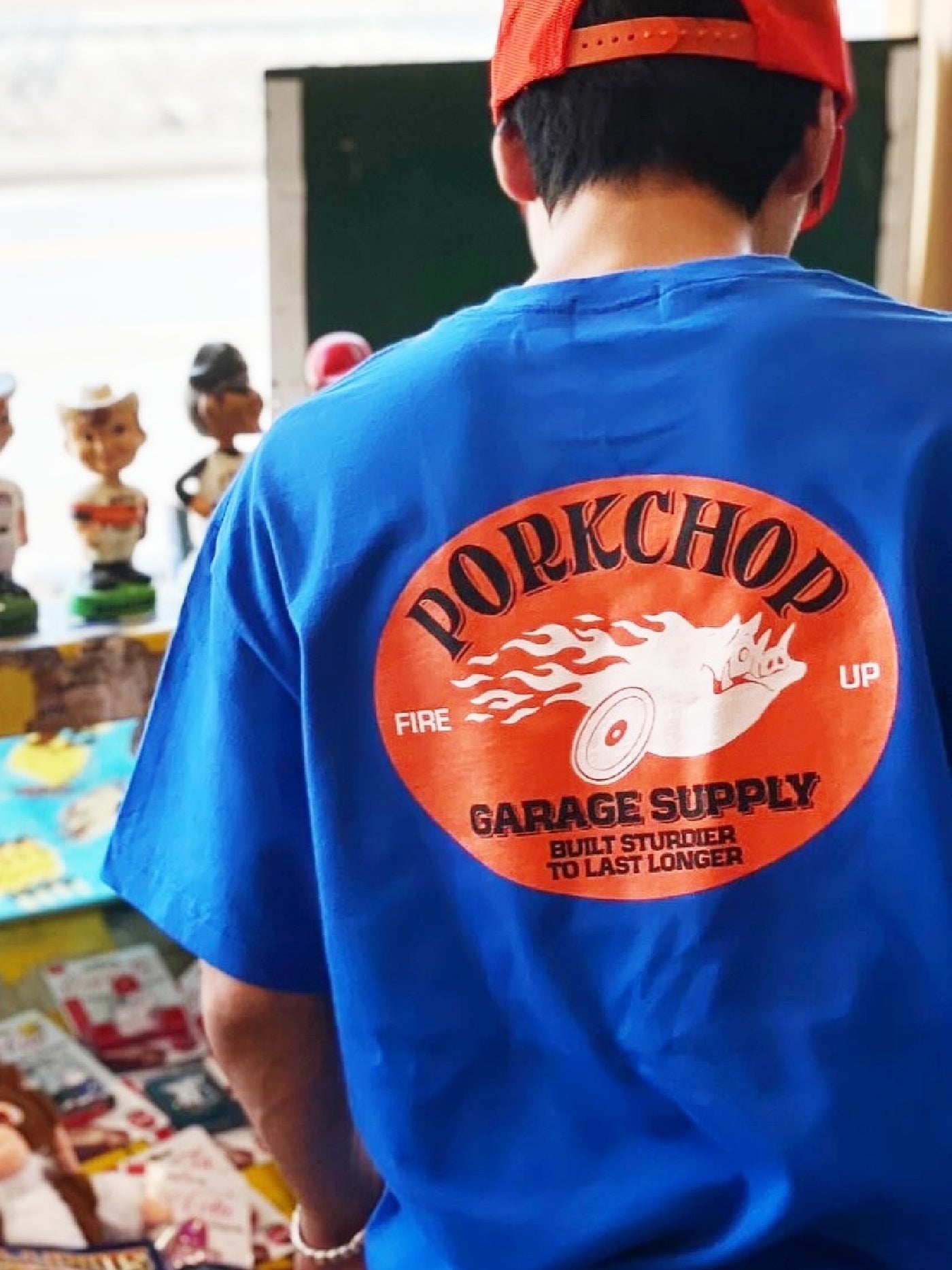 PORKCHOP | FIRE UP TEE - Blue
