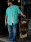 GANGSTERVILLE | RIPTIDE CLUB - S/S GUAYABERA SHIRTS / GSV5114 - Mint Green