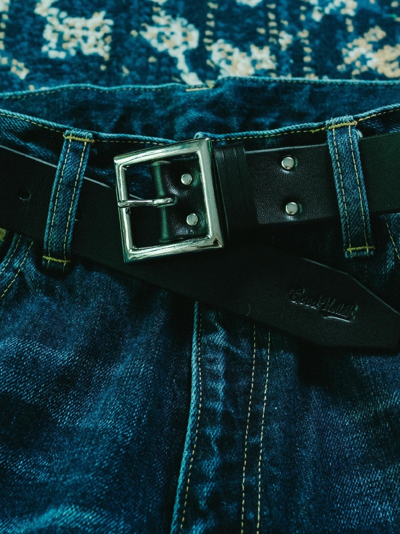 【8.23 (Sat) 12:00 Release】GOOD HELLER | SQUARE BUCKLE LEATHER BELT