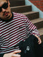 【8.23 (Sat) 12:00 Release】GOOD HELLER | BORDER L/S T-SHIRT - Red