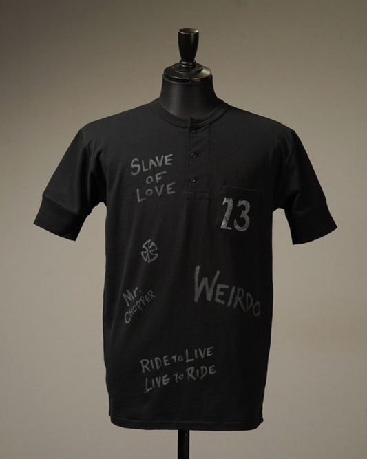 WEIRDO | SLAVES - S/S HENRY T-SHIRTS - Black