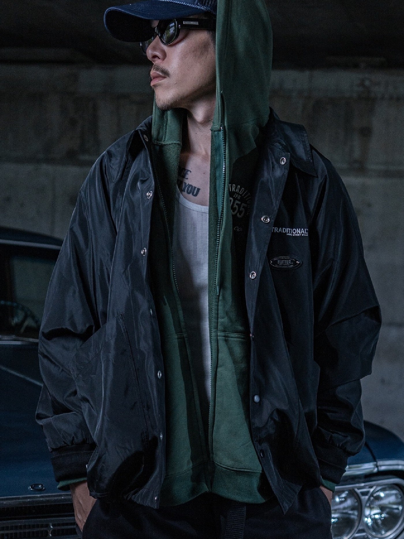 【11.9 (Sun) 12:00 Release】FLUTTER | OG Logo Windbreaker - Black