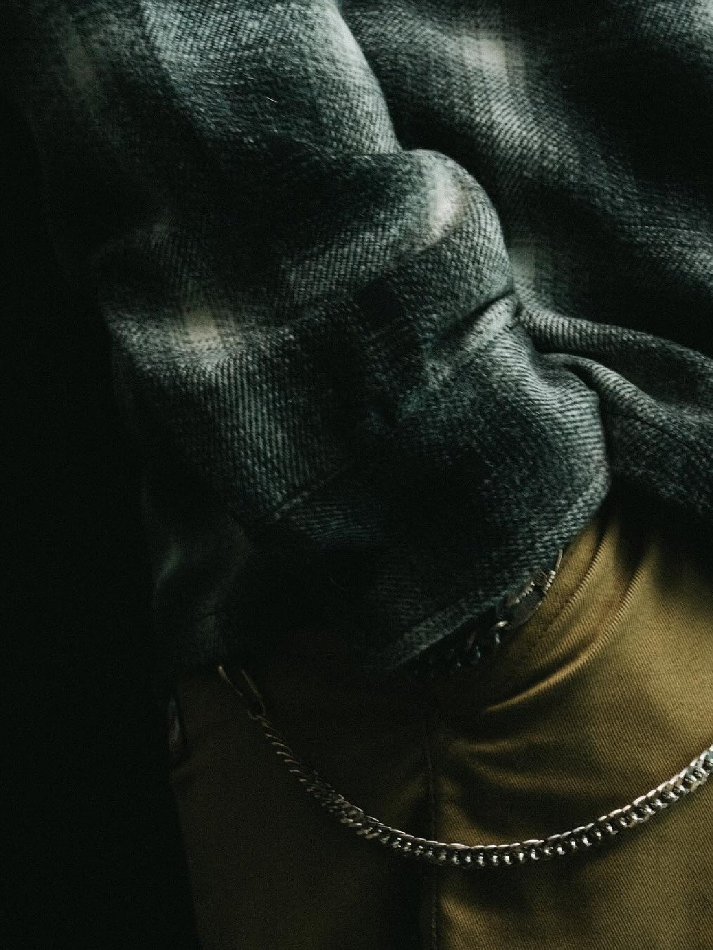 GOOD HELLER | WOOL&POLYESTER OMBRE CHECK SHIRT - Black