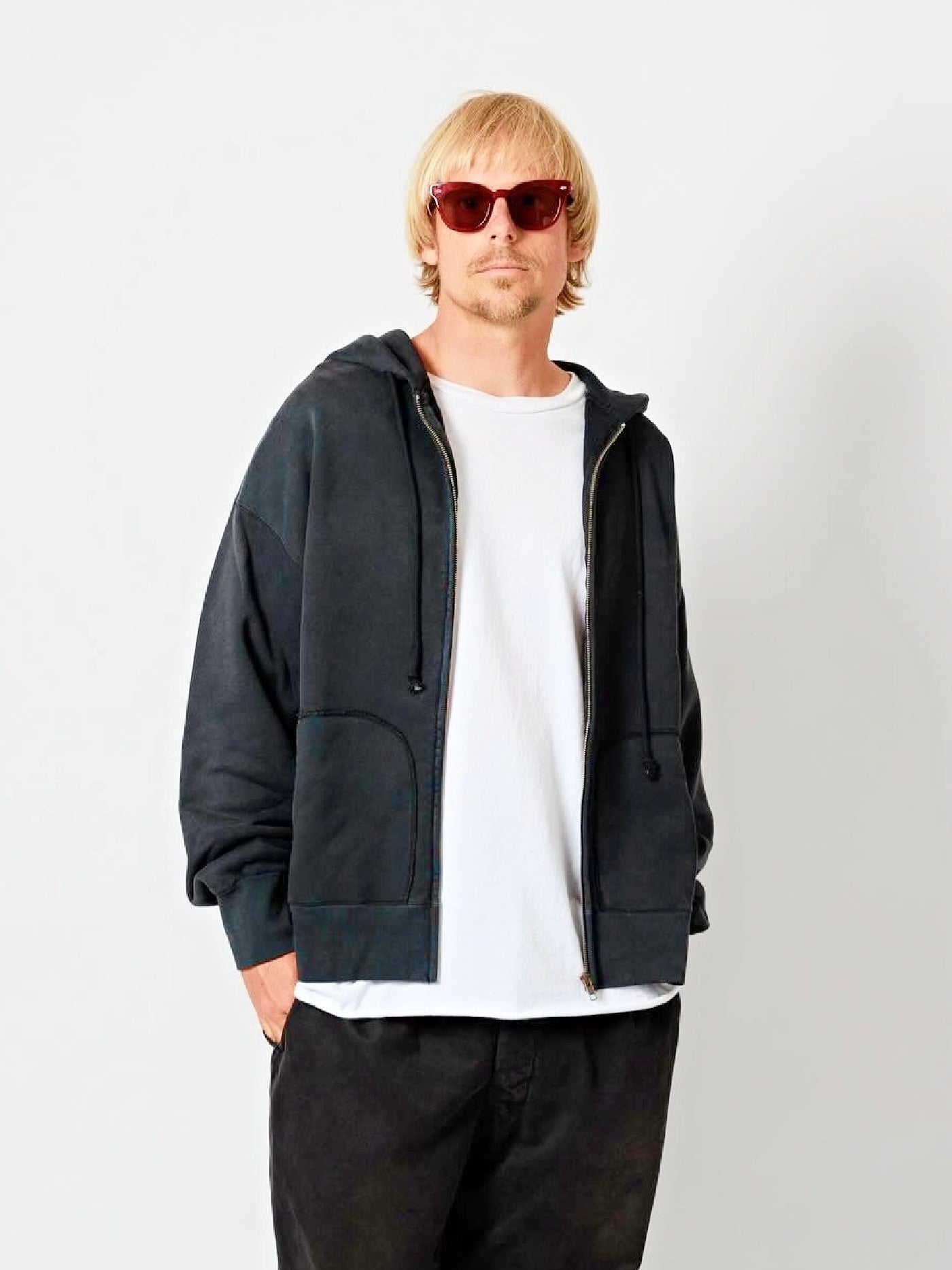 WAX | Vintage Zip Hoodie - Faded Black