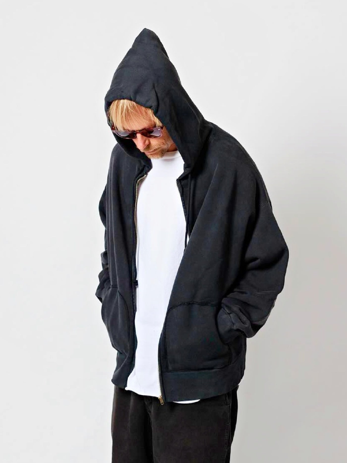 WAX | Vintage Zip Hoodie - Faded Black