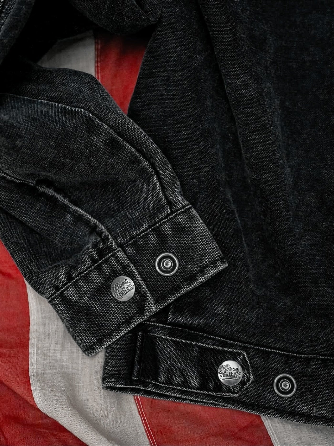 【10.25 (Sat) 12:00 Release】GOOD HELLER | HEAVY CANVAS DETROIT TYPE JACKET - Faded Black