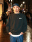 【10.25 (Sat) 12:00 Release】RADIALL | Boulevard - LOOPWHEEL CREW NECK SWEATSHIRT L/S - Ink Black