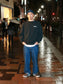 【10.25 (Sat) 12:00 Release】RADIALL | Boulevard - LOOPWHEEL CREW NECK SWEATSHIRT L/S - Ink Black