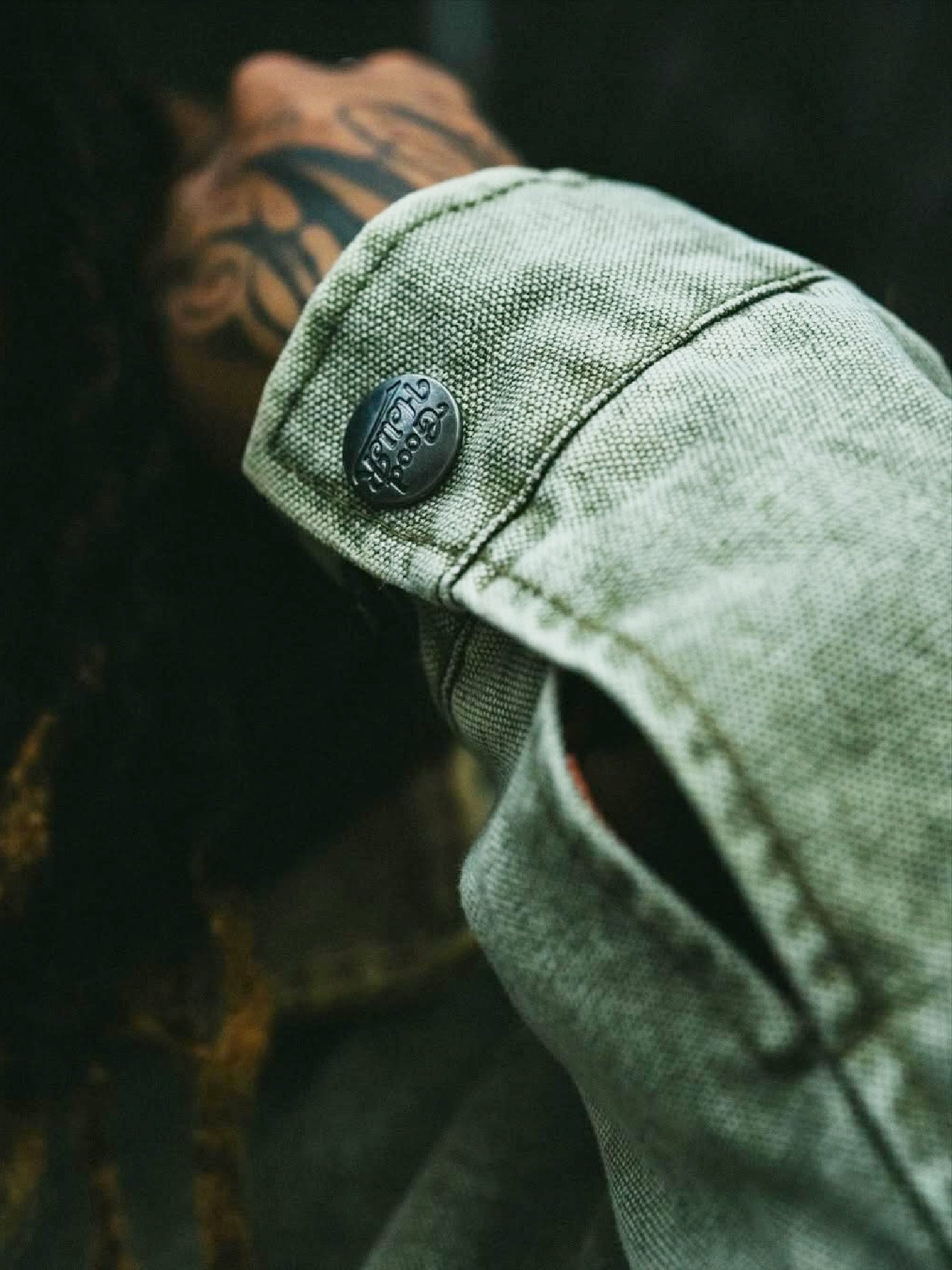 【10.25 (Sat) 12:00 Release】GOOD HELLER | HEAVY CANVAS DETROIT TYPE JACKET - Faded Olive