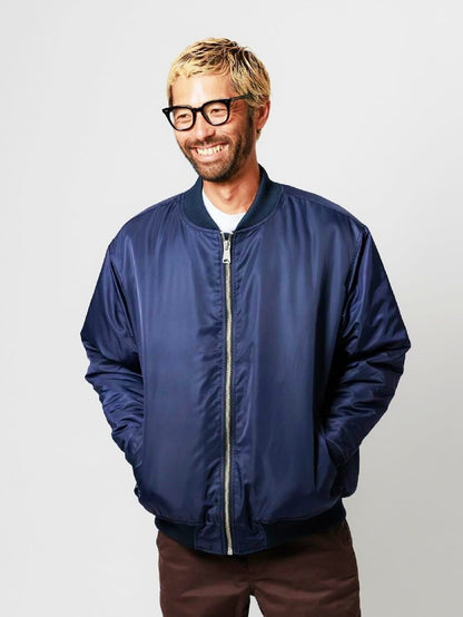 【11.2 (Sun) 12:00 Release】WAX | Bomber Jacket - Navy