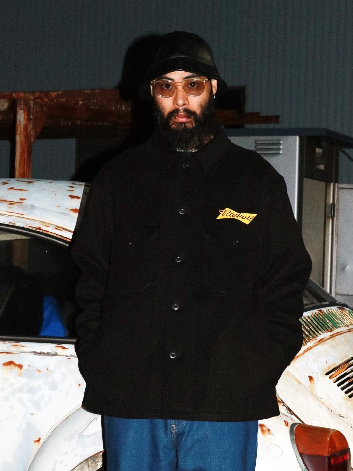 【11.8 (Sat) 12:00 Release】RADIALL | Bowtie - CPO SHIRT L/S - Black