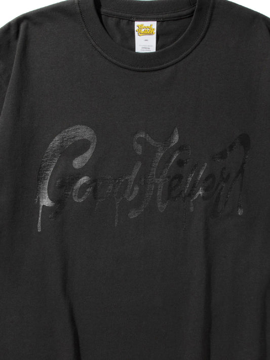 GOOD HELLER | DRIPPING LOGO S/S T-SHIRT - Ink Black
