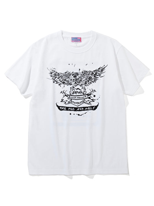 【8.2 (Sat) 12:00 Release】GOOD HELLER | JP CALLIGRAPHY EAGLE T-SHIRT - White/Black