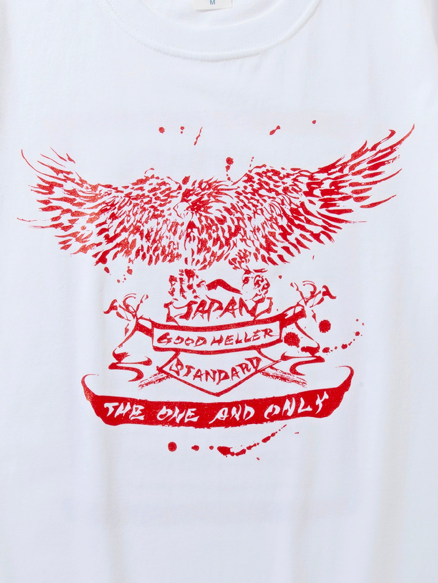 GOOD HELLER | JP CALLIGRAPHY EAGLE T-SHIRT - White/Red