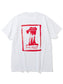 GOOD HELLER | JP CALLIGRAPHY EAGLE T-SHIRT - White/Red
