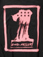 GOOD HELLER | JP CALLIGRAPHY EAGLE T-SHIRT - Ink Black/Pink