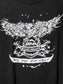 GOOD HELLER | JP CALLIGRAPHY EAGLE T-SHIRT - Ink Black/White
