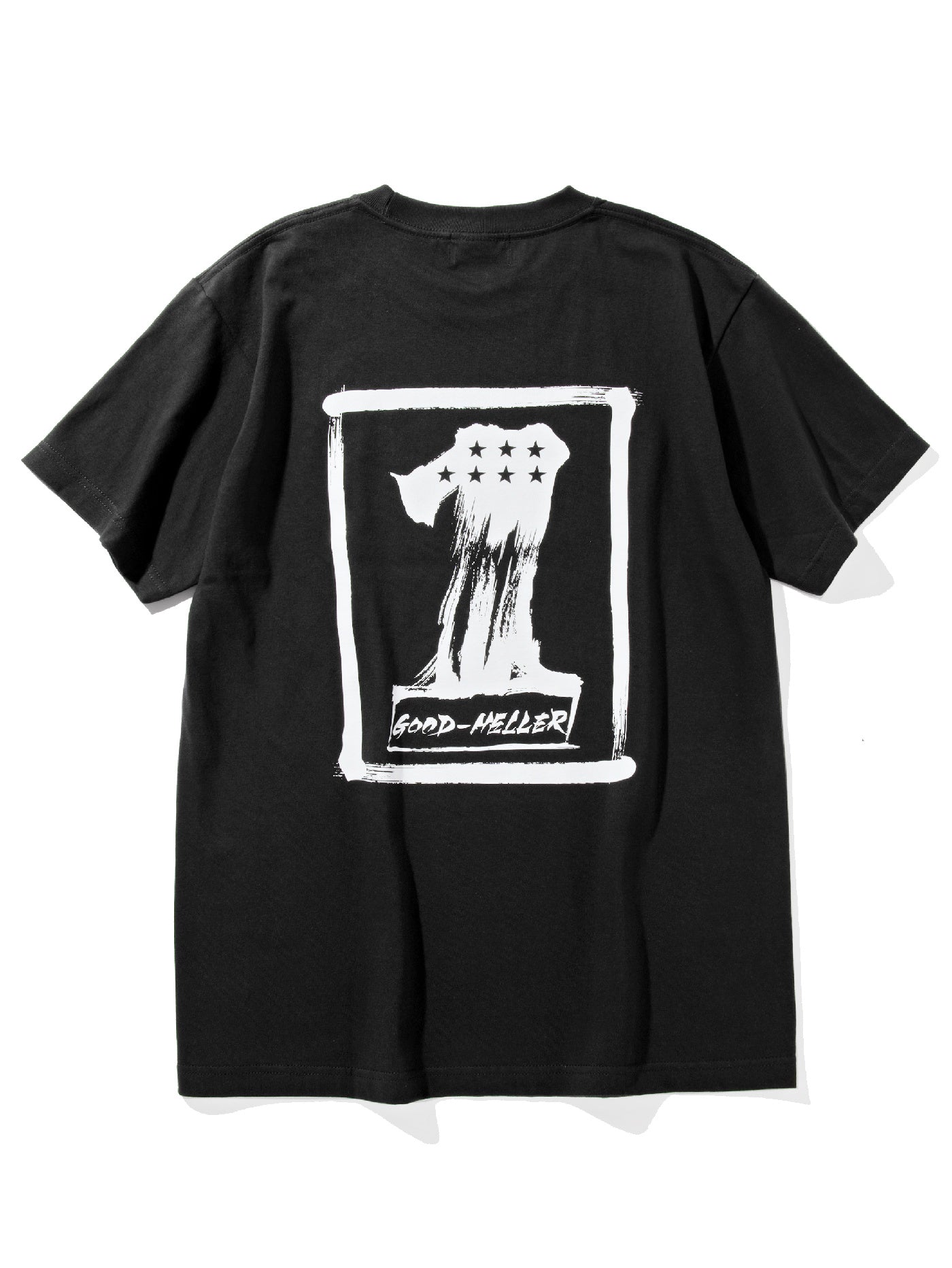 GOOD HELLER | JP CALLIGRAPHY EAGLE T-SHIRT - Ink Black/White
