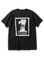 GOOD HELLER | JP CALLIGRAPHY EAGLE T-SHIRT - Ink Black/White
