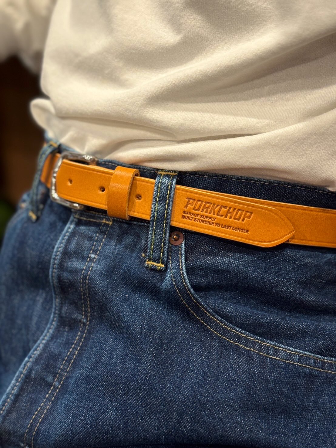 【3.1 (Sun) 12:00 Release】PORKCHOP | LEATHER BELT