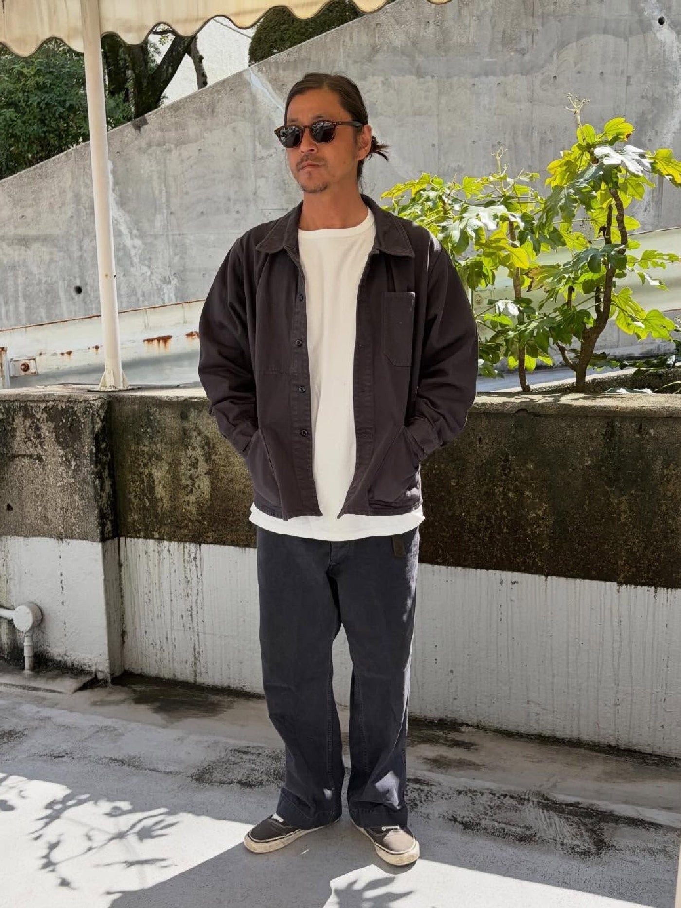 【3.20 (Fri) Release】WAX | French Work Jacket - Charcorl