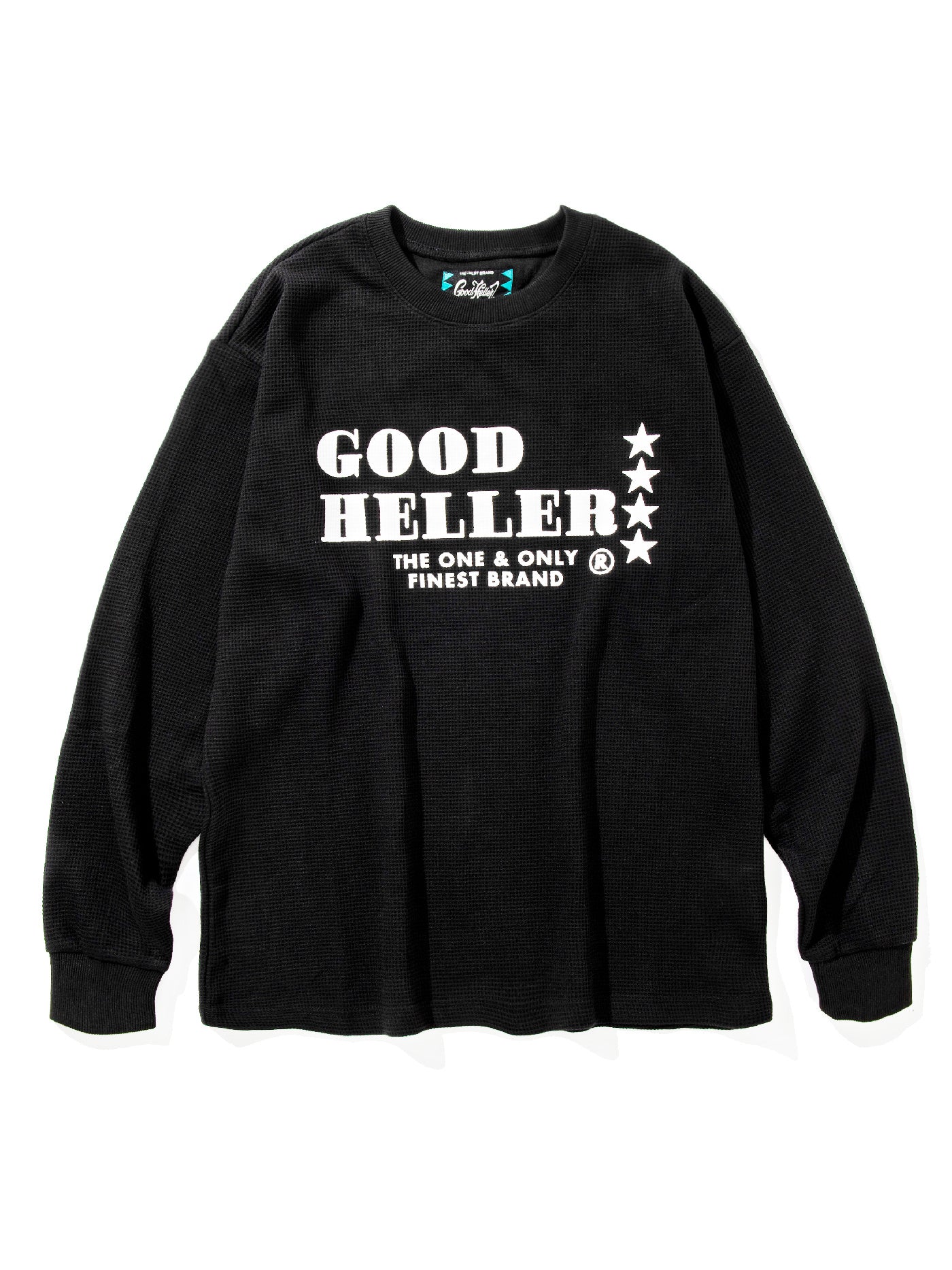 GOOD HELLER | LOGO THERMAL L/S T-SHIRT - Black