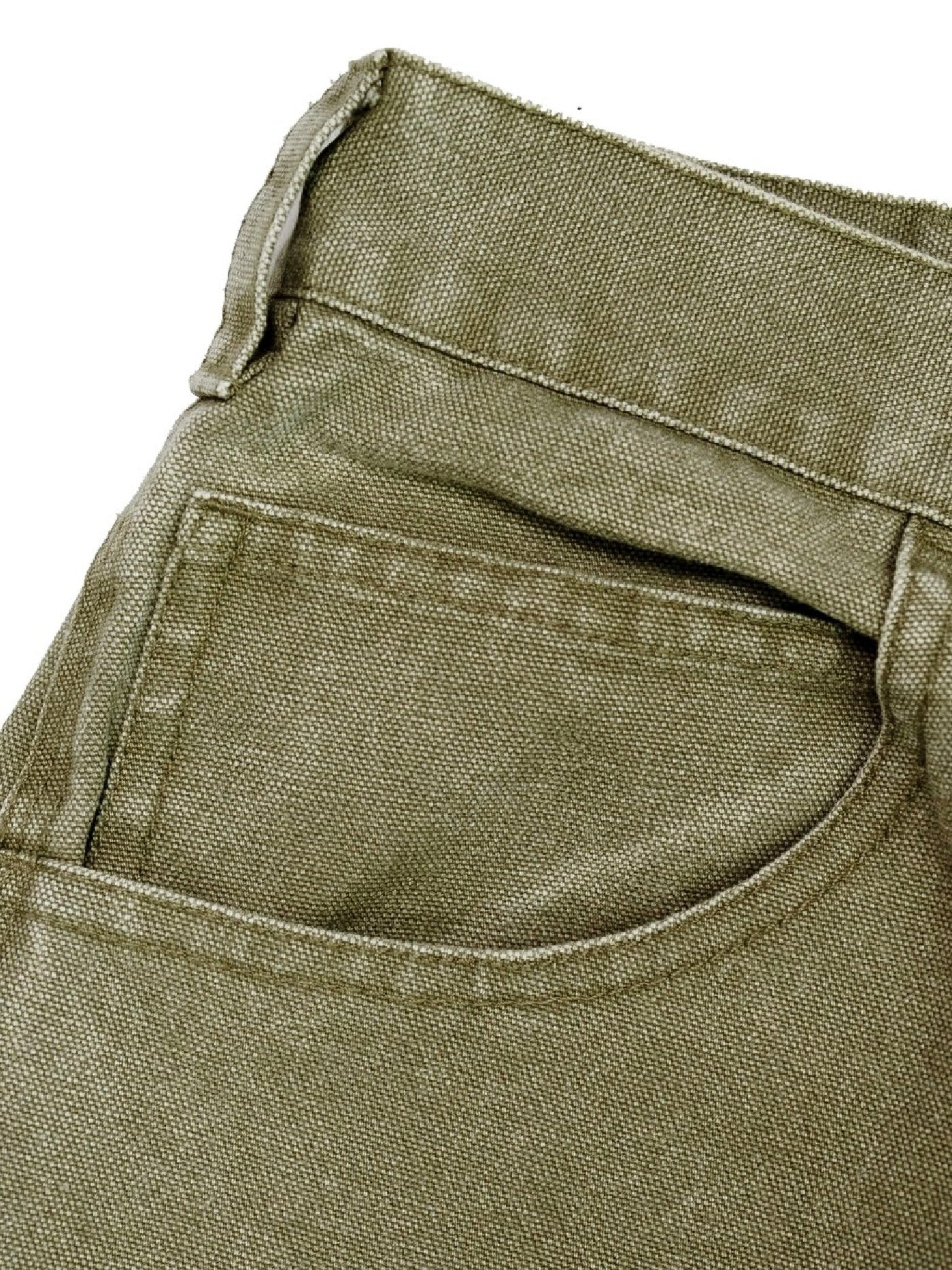 【10.25 (Sat) 12:00 Release】GOOD HELLER | HEAVY CANVAS DOUBLE KNEE PAINTER PANTS - Faded Olive