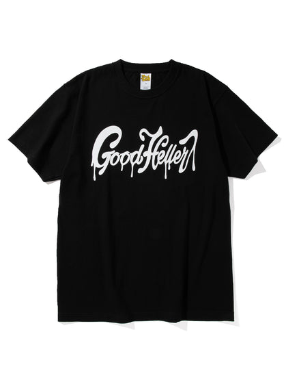 GOOD HELLER | DRIPPING LOGO S/S T-SHIRT - Black