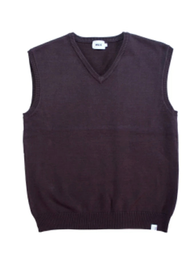 WAX(ワックス) / THE HARD MAN(ザハードマン) / ニット ベスト / KNIT VEST - BROWN / WX-0179 /