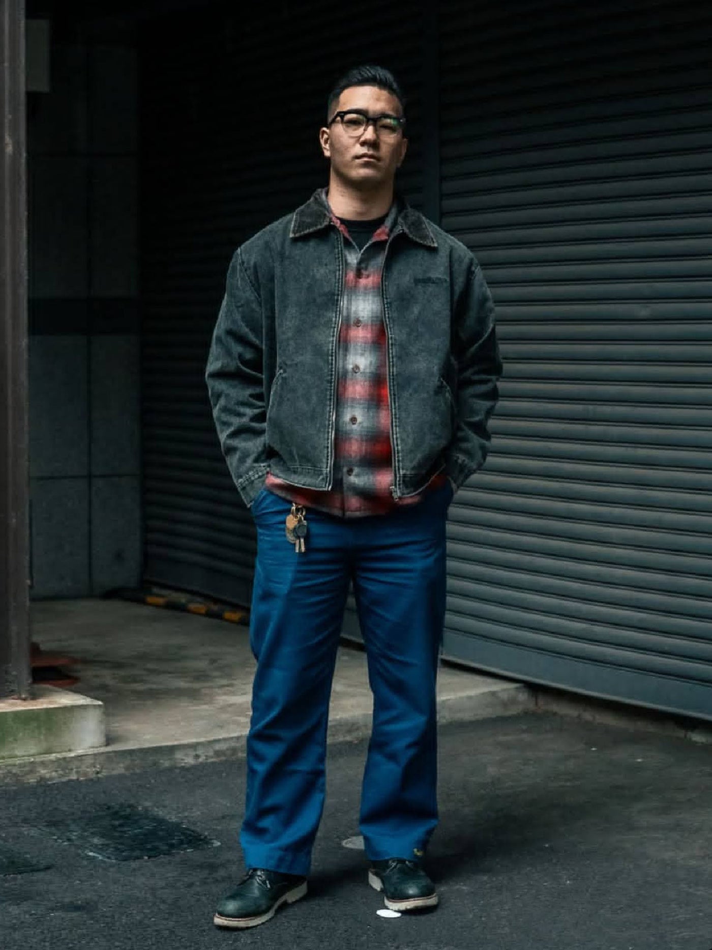 【10.25 (Sat) 12:00 Release】GOOD HELLER | HEAVY CANVAS DETROIT TYPE JACKET - Faded Black