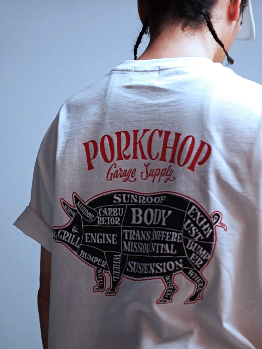 PORKCHOP | PORK BACK TEE 24SS - White