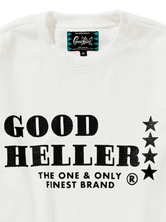 GOOD HELLER | LOGO THERMAL L/S T-SHIRT - White