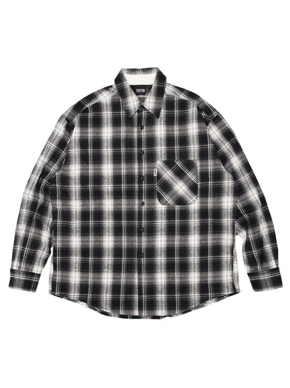 【11.16 (Sat) 12:00 Release】FLUTTER | Regular Collar Check Shirt - Black