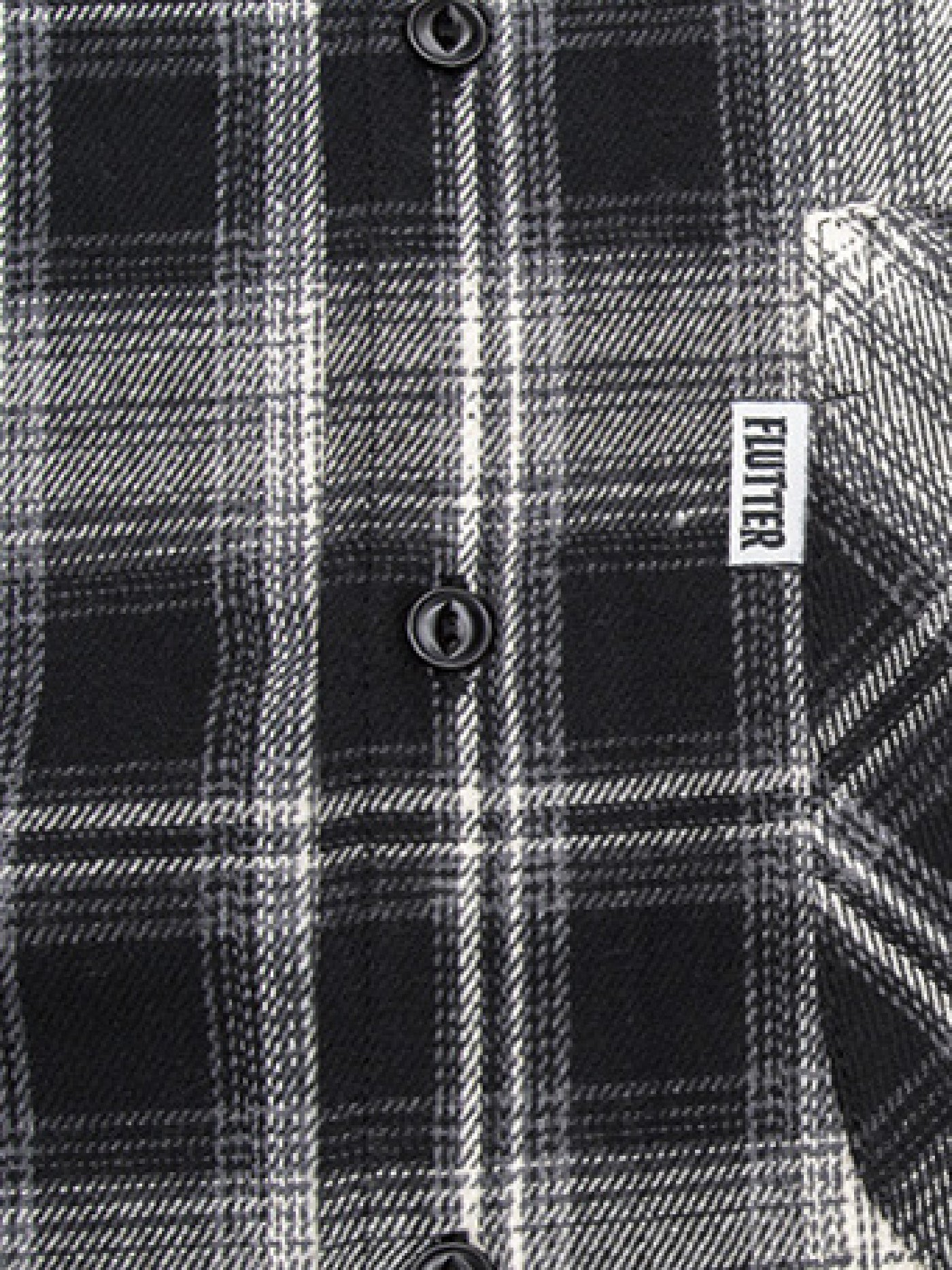 【11.16 (Sat) 12:00 Release】FLUTTER | Regular Collar Check Shirt - Black